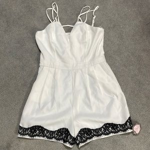 Jealous tomato white romper size M